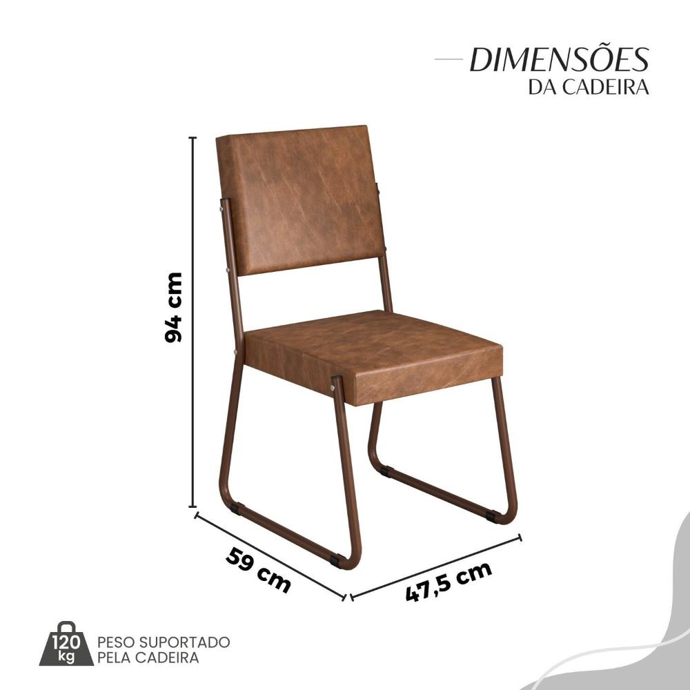 Miniatura Conjunto Sala de Jantar Mesa Redonda 100cm Base Omega Tampo MDF Laca com Vidro Napoli Marrom