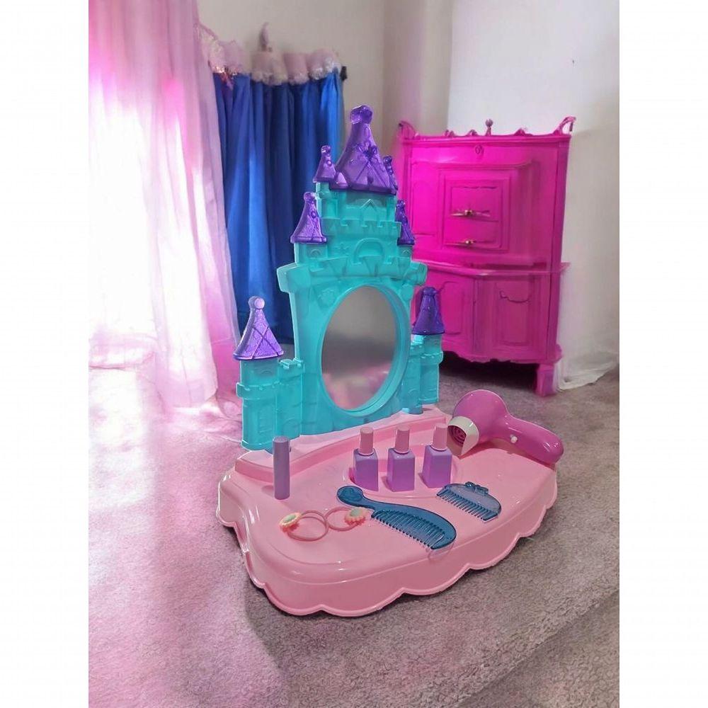 Miniatura Penteadeira Infantil Encantada Compacta Brinquedo Acessórios