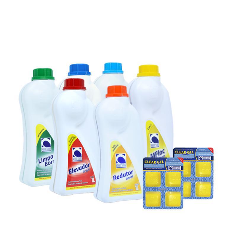 Miniatura Kit Tratamento E Limpeza 1Lt Completo E 2 Clear Gel Maresias
