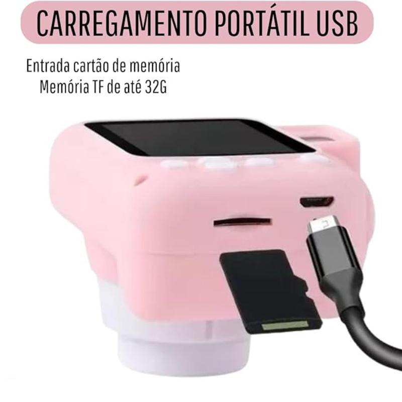 Câmeras Brinquedo Câmera Infantil 2 Polegadas Câmera Dupla