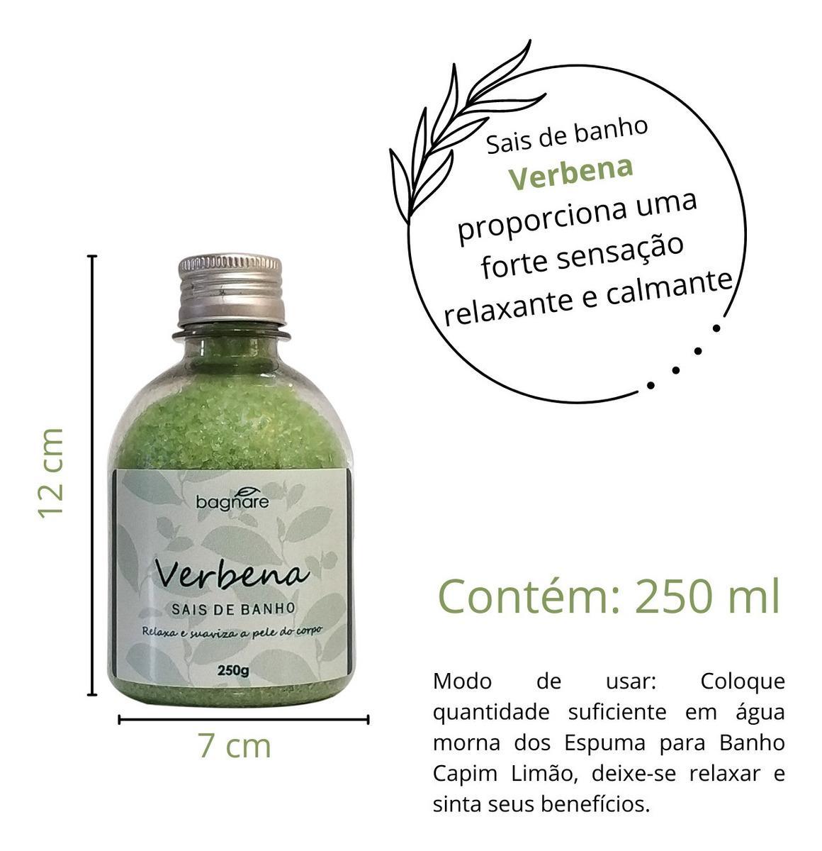 Miniatura Sais E Espuma De Banho Banheira Hidromassagem Verbena 250Ml