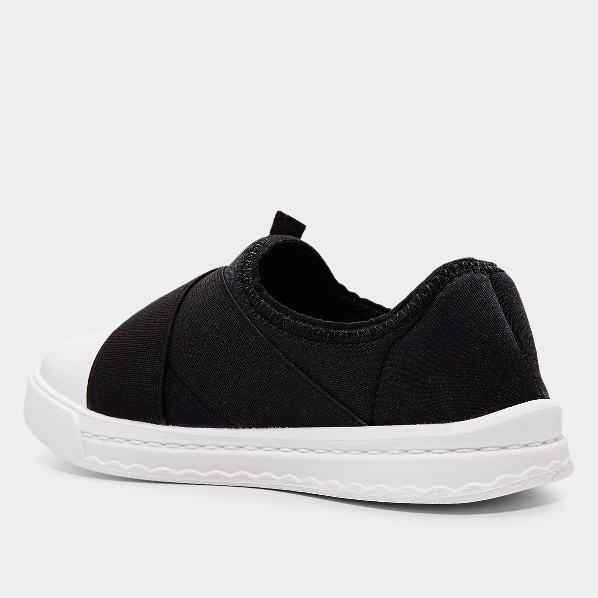 Miniatura Tênis Infantil Molekinha Menina Preto+Branco - 26