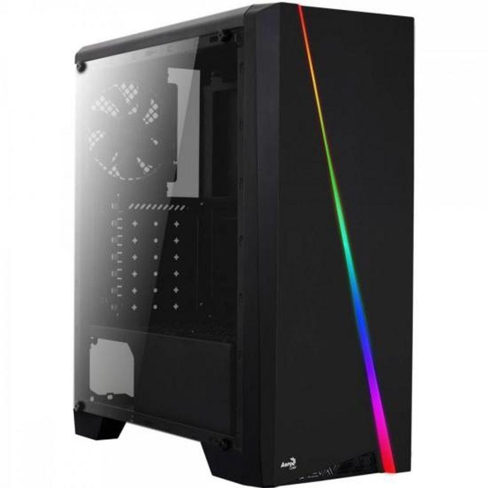 Miniatura Gabinete Gamer Aerocool Cylon Preto Rgb Lateral Acrílico