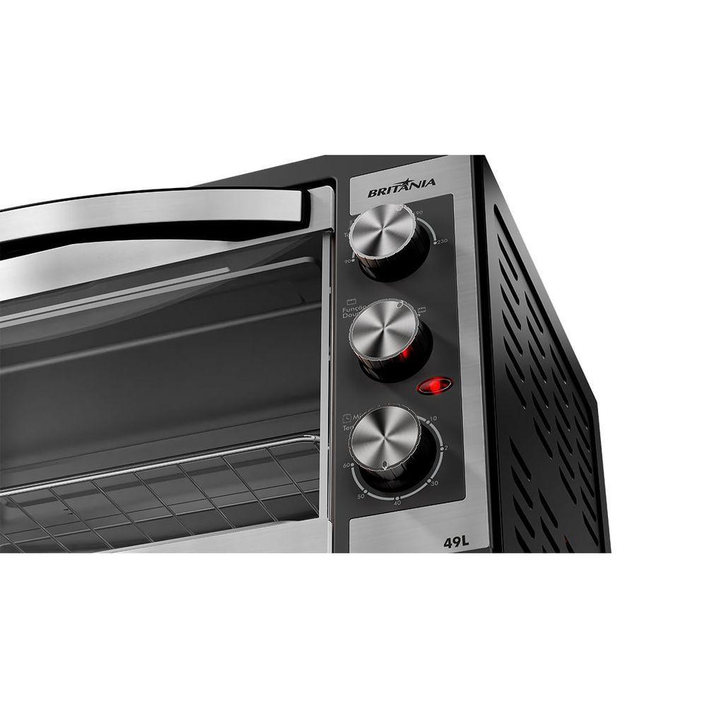 Miniatura Forno Elétrico 49L Britânia BFE49 Dupla Resistência 220V