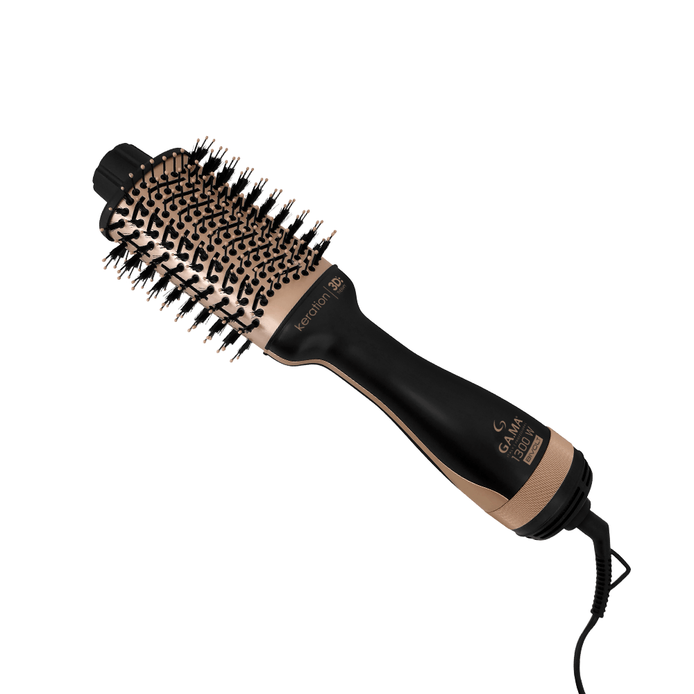 Miniatura Kit Escova Secadora Stylish Keration Brush 3D e Prancha Elegance Led Keration Pro Bivolt Bivolt