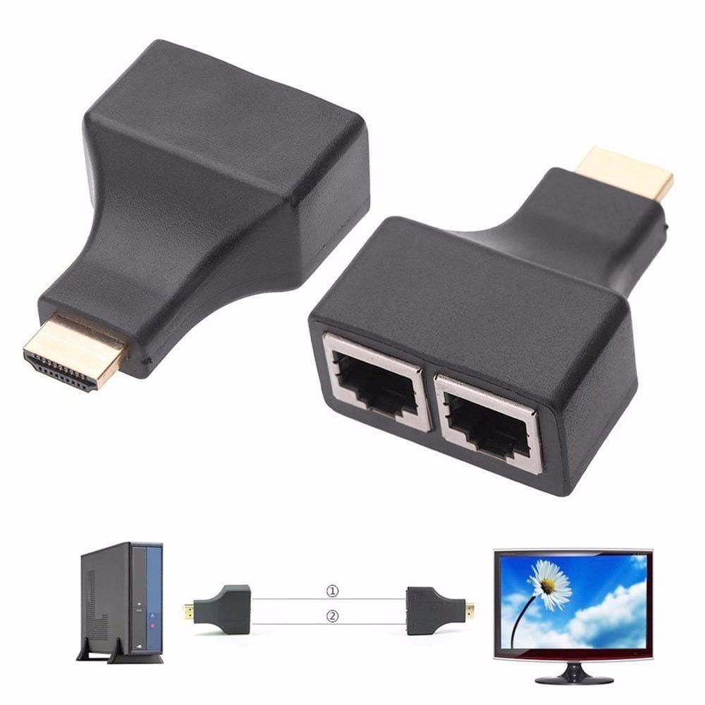 Miniatura Extensor Hdmi Até 30 Metros Via Cabo De Rede Utp Rj45 Par