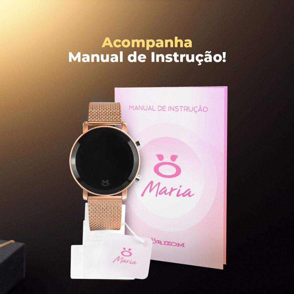 Miniatura Relógio Feminino Digital Led Rosa Silicone Envio 24h