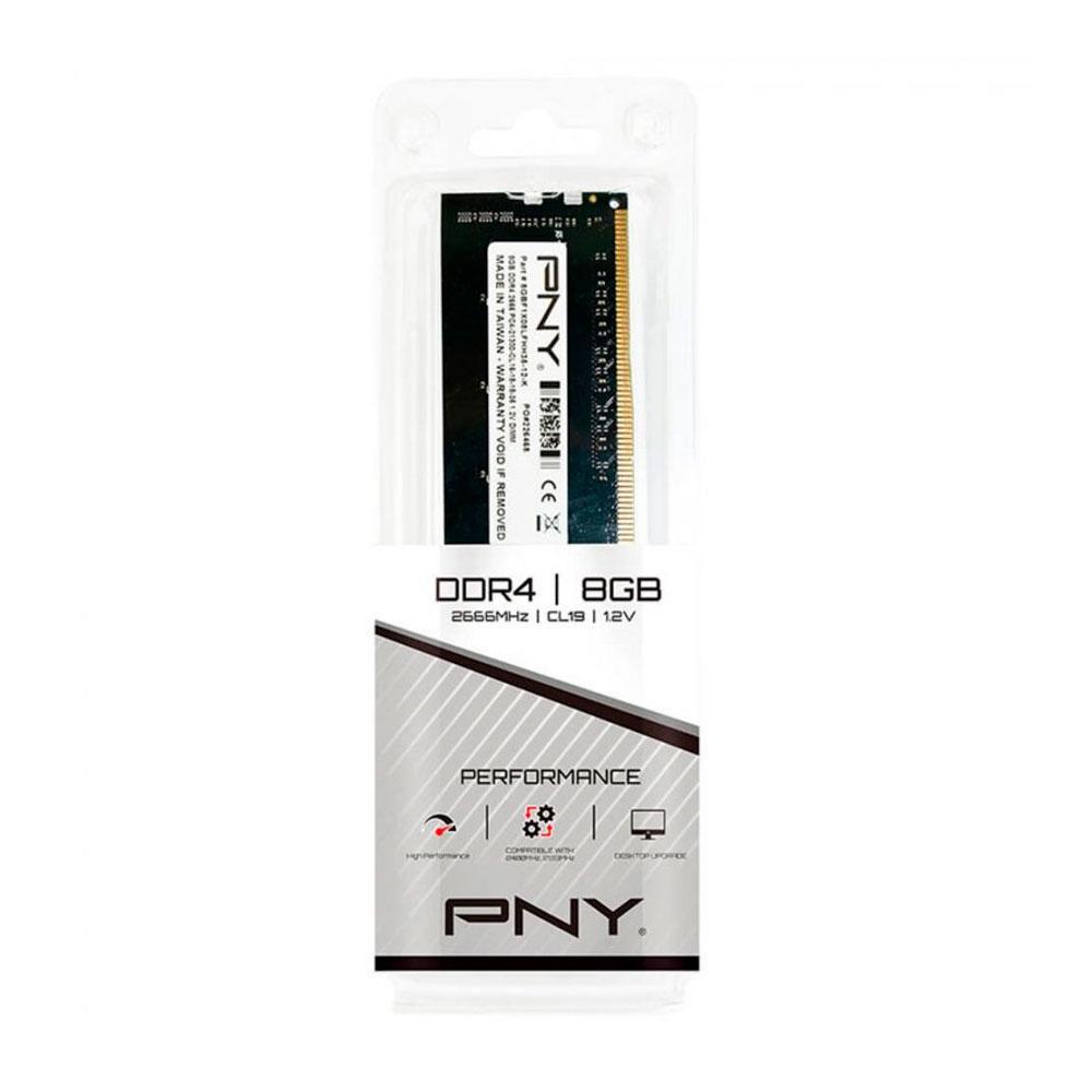 Miniatura Memória Ram Dimm 8Gb 1X8Gb Ddr4 2666Mhz Pny