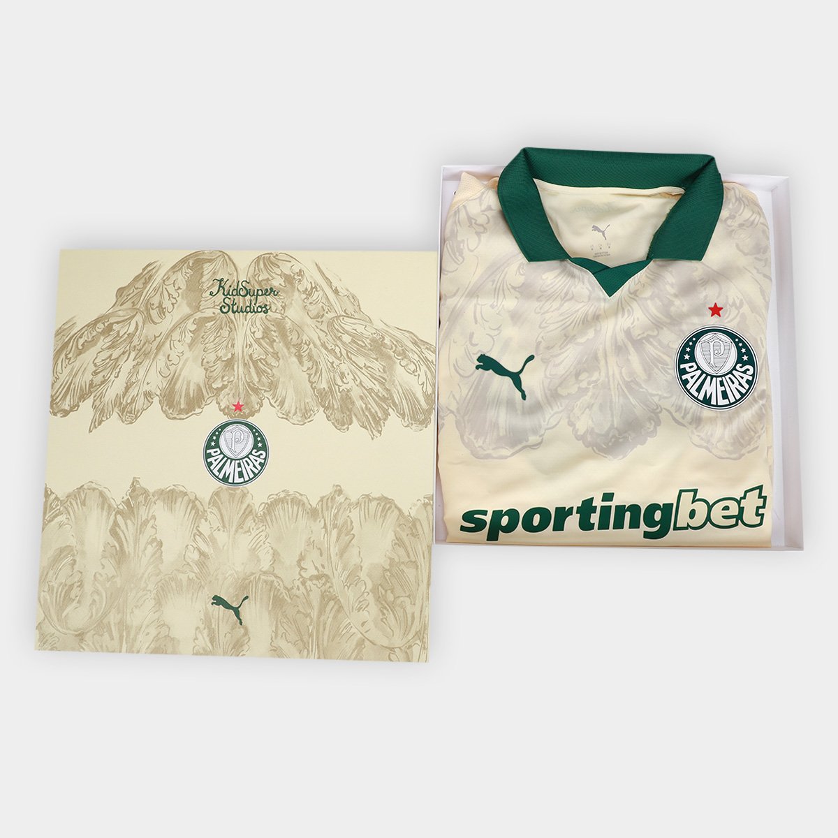 Camisa Palmeiras KidSuper Jogador Puma Masculina Off White - EP