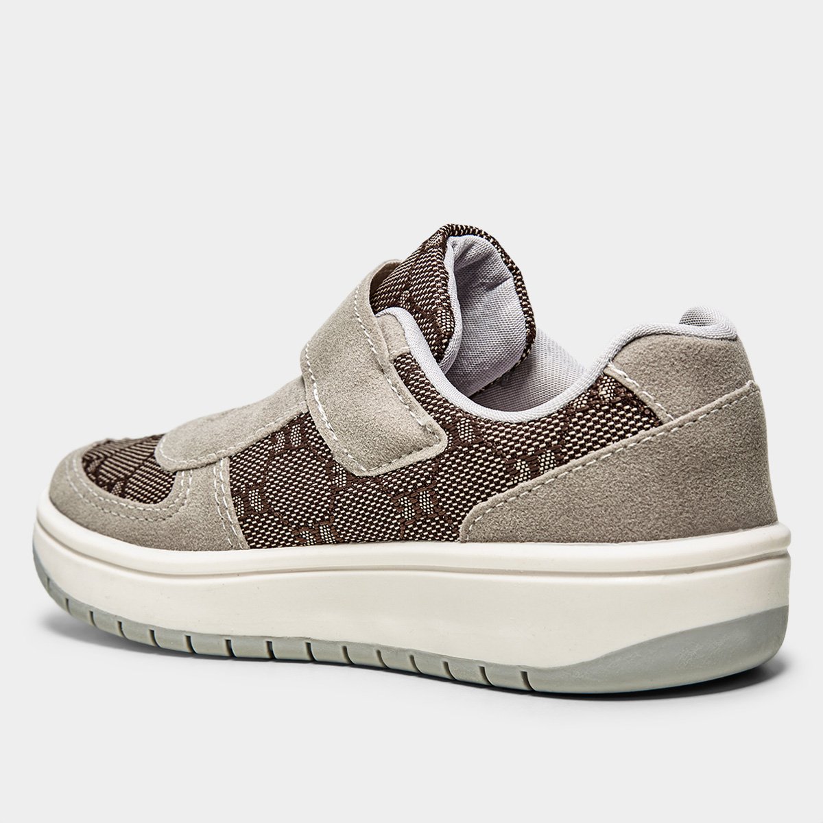 Miniatura Tênis Infantil Kurz Casual Menino Marrom+Cinza - 20