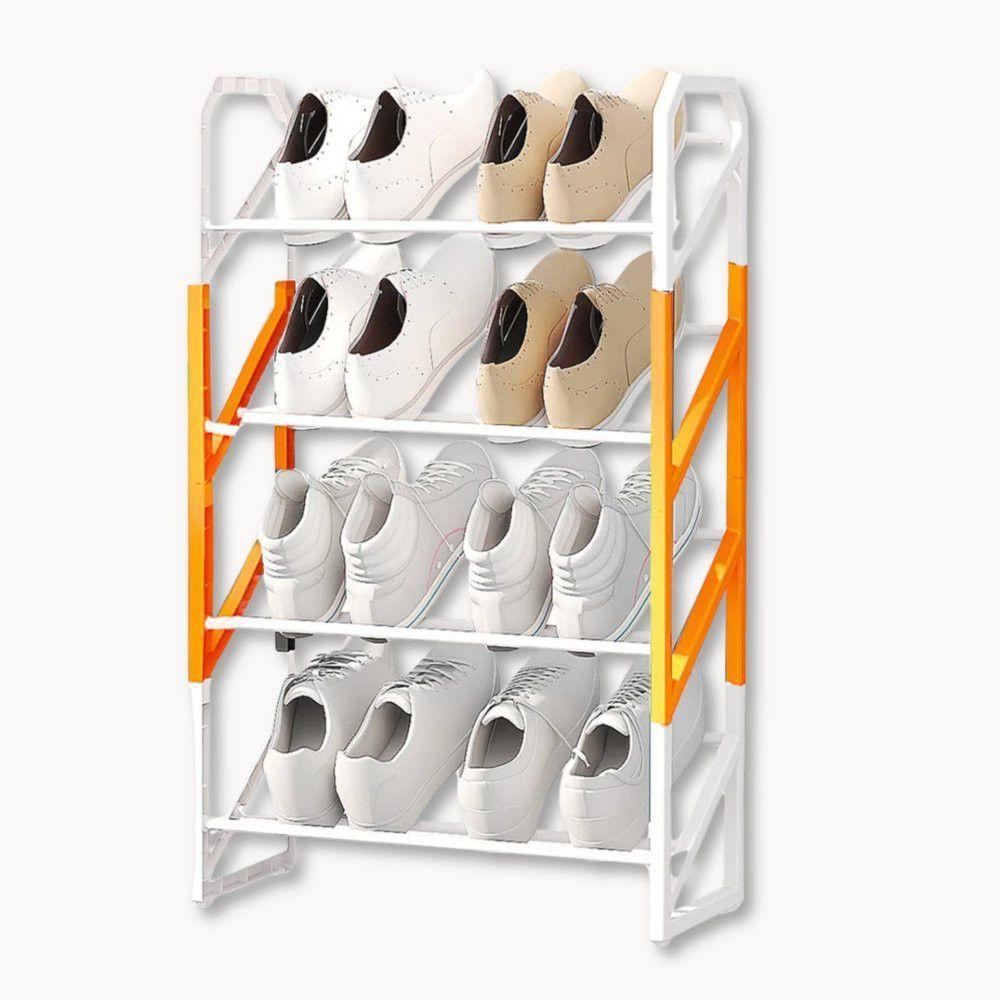 Sapateira Multiuso Plástico Metal 4 Andares Compacta Leve