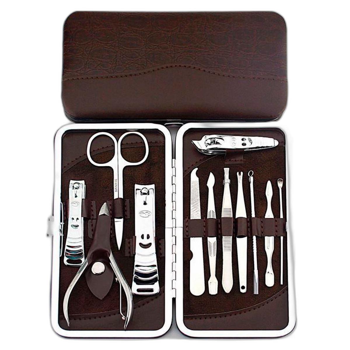 Miniatura Estojo Unha Alicate Pinça Tesoura Kit Completo Unhas