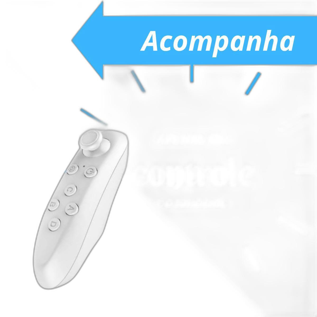 Óculos Vr Box 2.0 Realidade Virtual 3D Android Com Controle