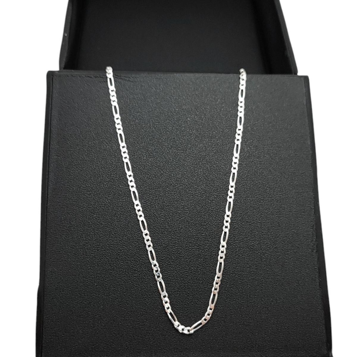 Miniatura Corrente Masculina Feminina Prata 925 Pura 60Cm 2Mm 903 Fina