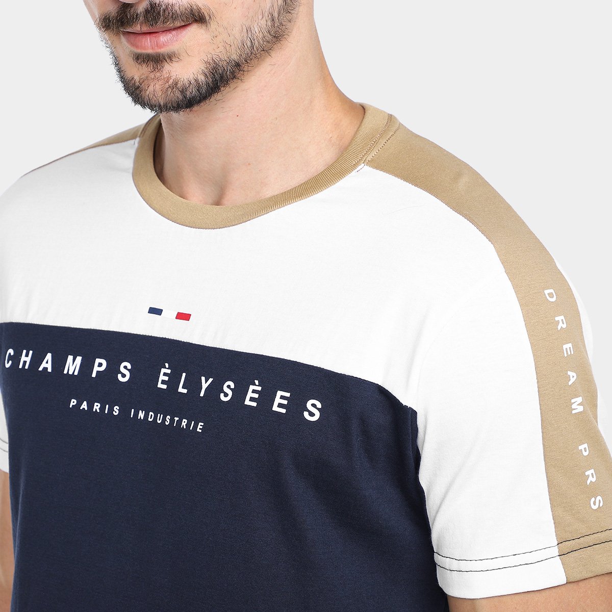Miniatura Camiseta Industrie Paris Masculina Caramelo - G