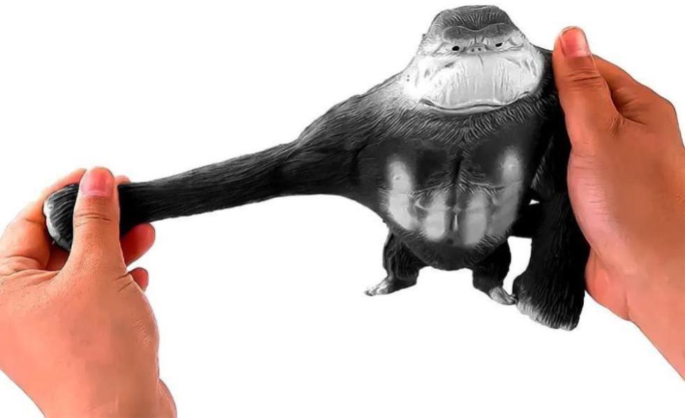 Gorila 15Cm Grande Esmaga Antiestresse Macaco Estica Braço
