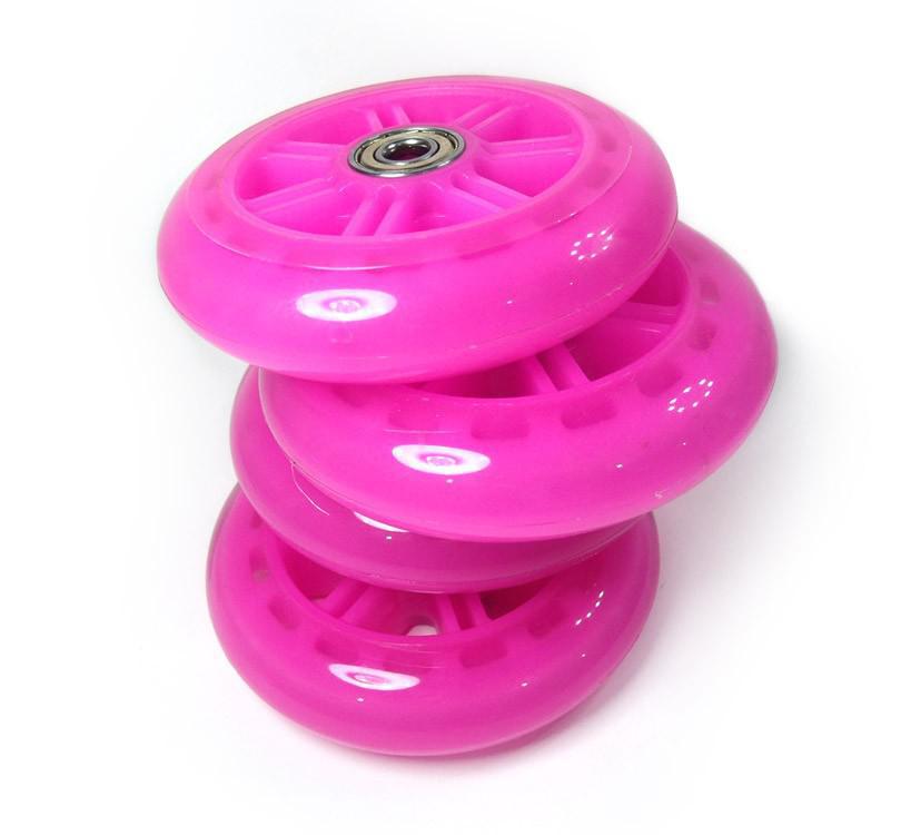 Miniatura Kit Roda Patins Silicone 4 Uni Patinete Rodinhas Rosa Abec 7