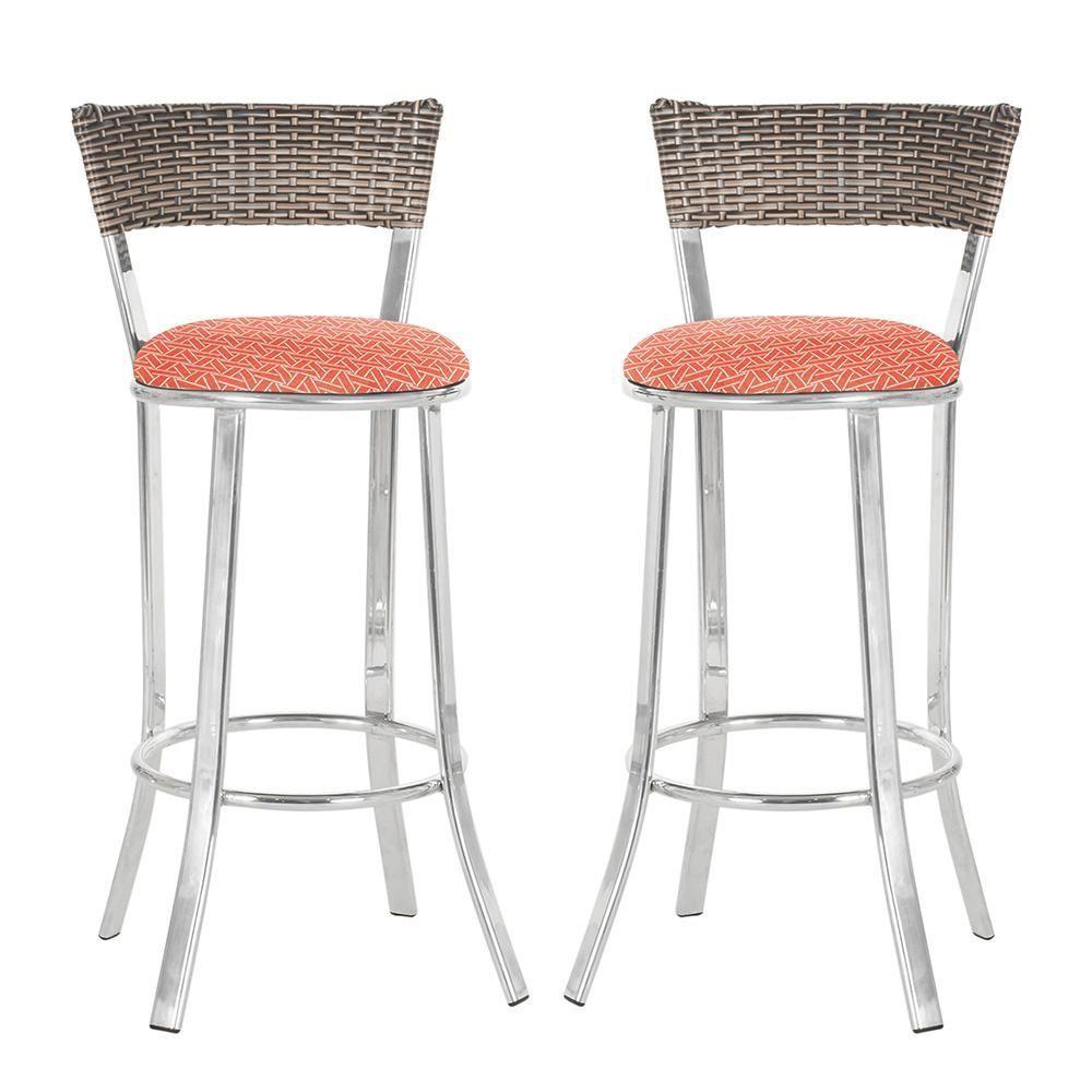 Miniatura Conjunto Com 2 Banquetas Em Alumínio, Fibra Sintética E Impermeável Tc Capuccino Z20