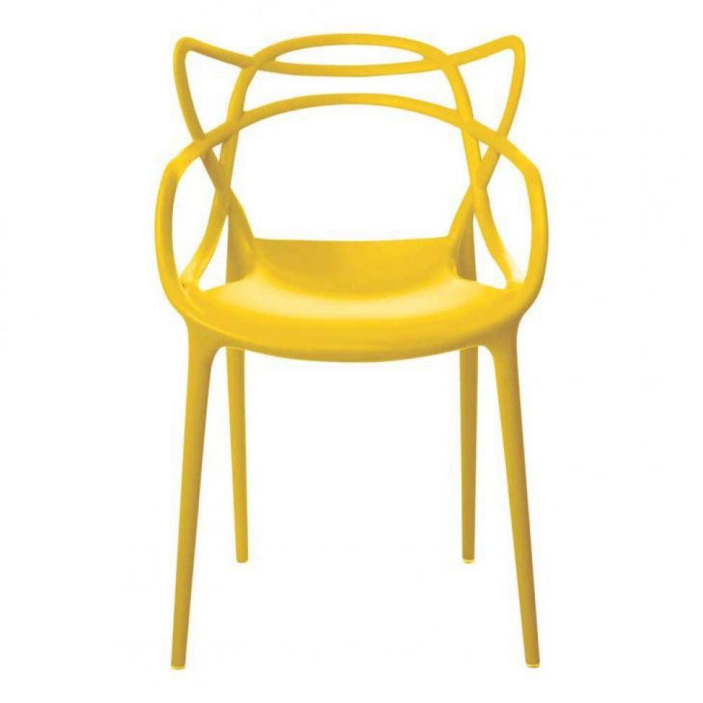Miniatura Cadeira Allegra Sala De Jantar Amarelo - D´rossi