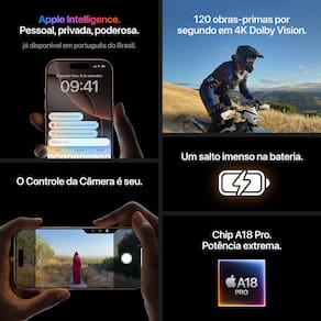 Apple iPhone 16 Pro 128GB 6,3" 48MP Titânio Deserto