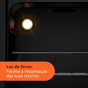 Fogão Brastemp 4 Bocas BFO4NBR Clean com Mesa de Inox, 2 Prateleiras Ajustáveis e Acendimento automático Bivolt – Inox