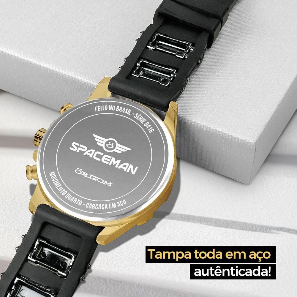 Pulseira Relogio Masculino Banhado Aço Dourado Inoxidável