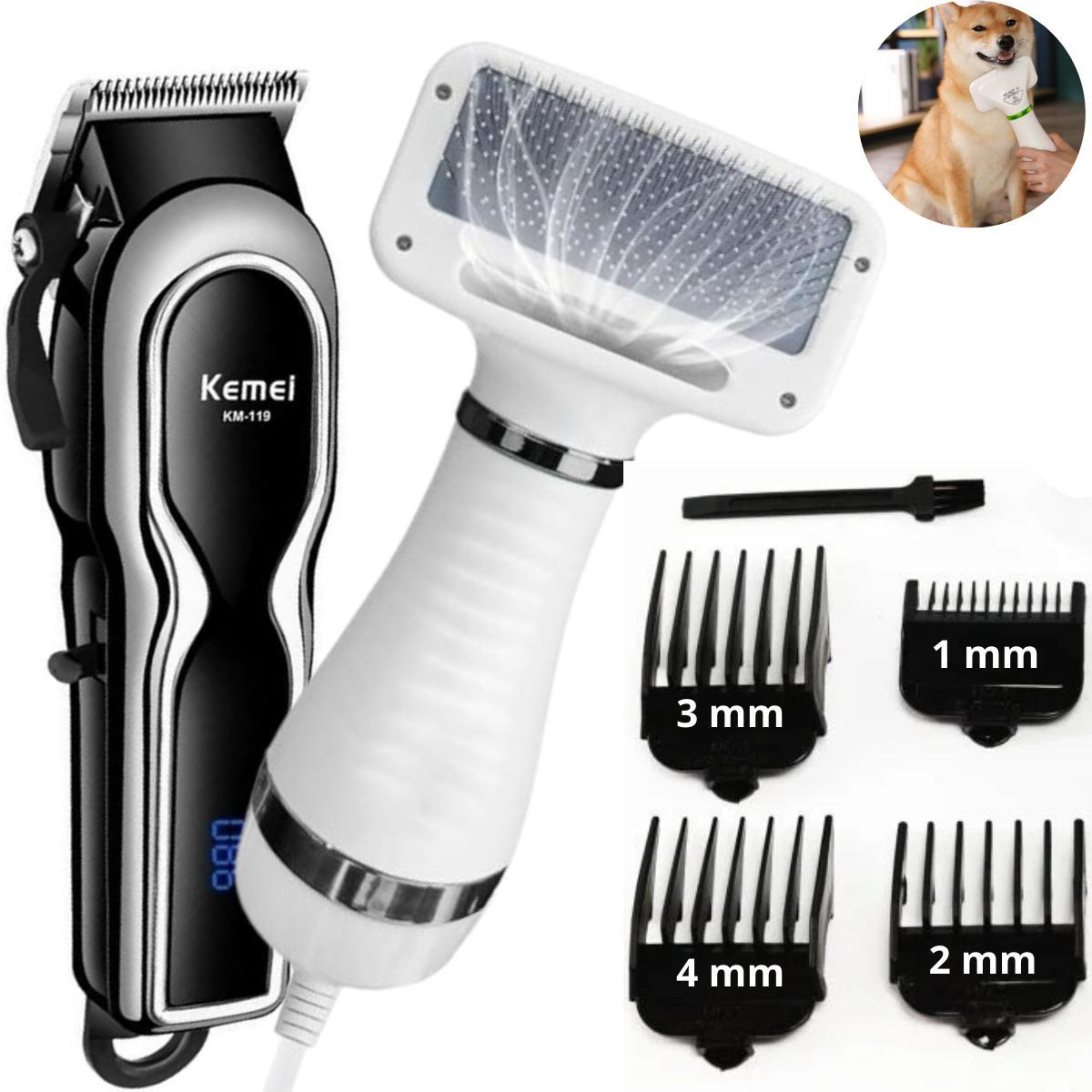 Miniatura Kit Tosa Pet Máquina De Tosa Profissional + Secador Leve