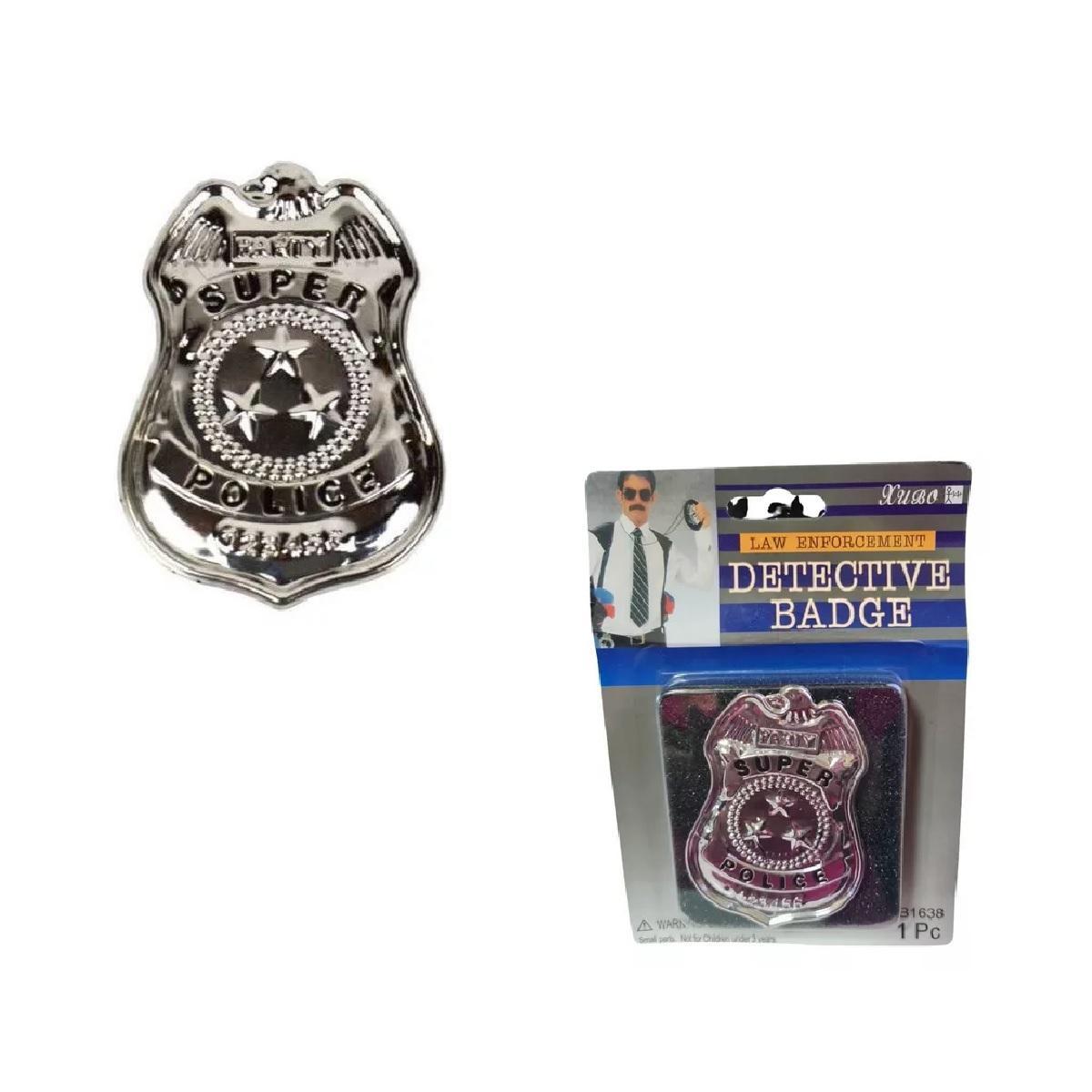 Miniatura Kit Completo Policial Preto Quepe Boina + Acessórios