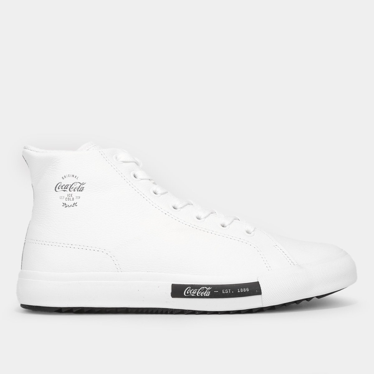 Miniatura Tênis Cano Alto Coca- Cola Shoes Stamp Same Masculino Branco - 38