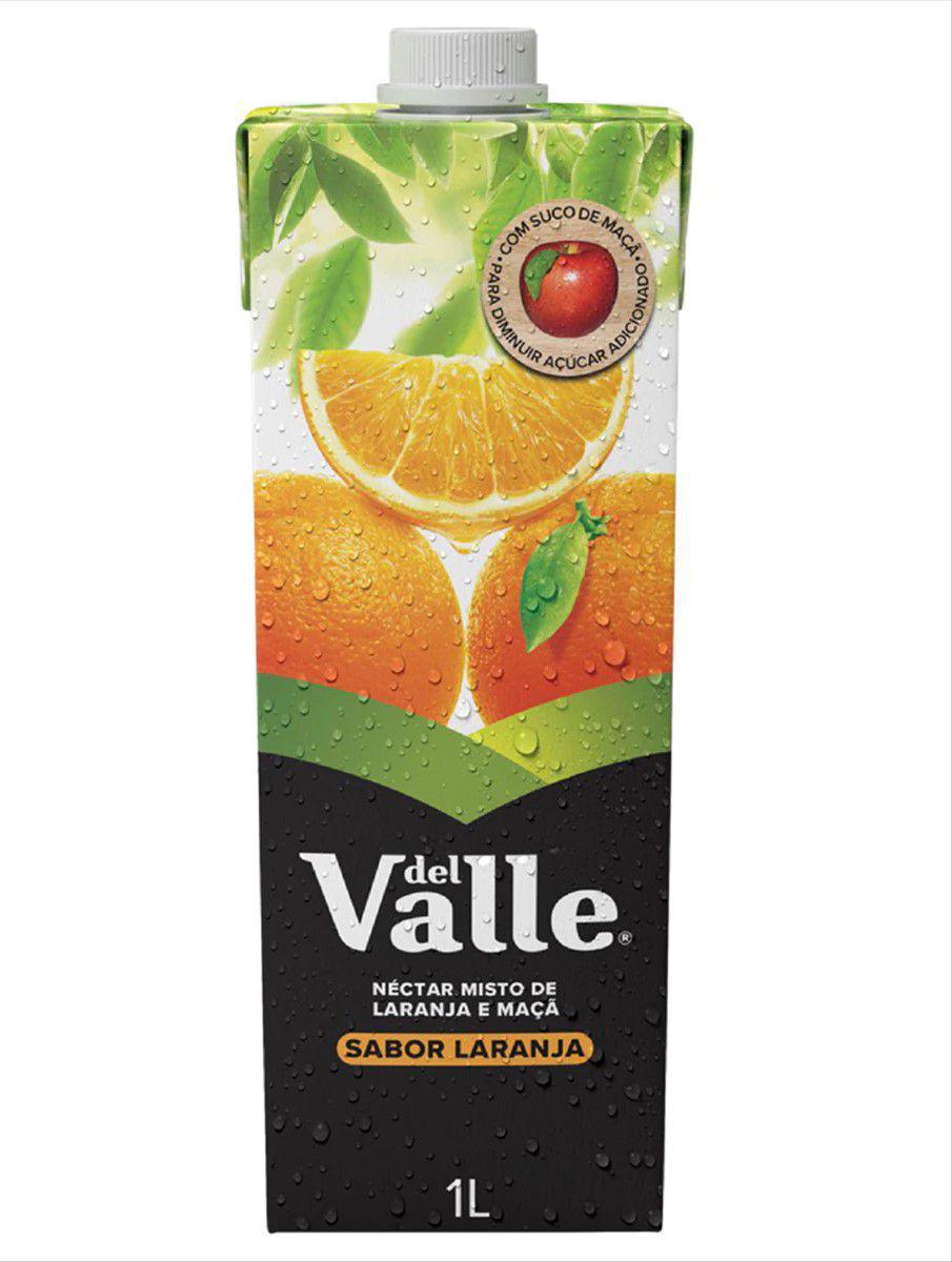 Miniatura Suco De Laranja Del Valle 1L -  Pack Com 6 Unidades