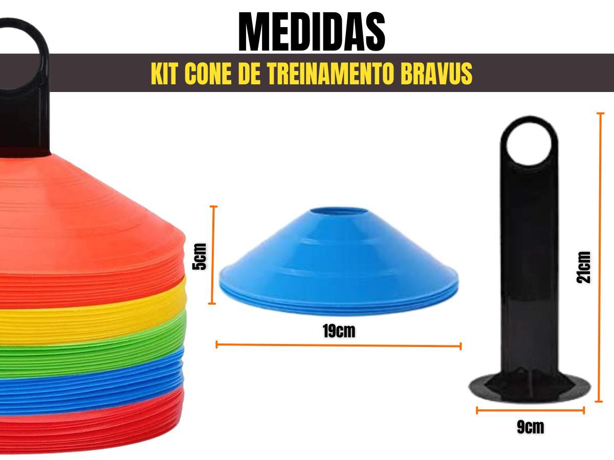 Miniatura Kit Cone Treinamento Agilidade Chapéu Chinês 50Un Sacolinha