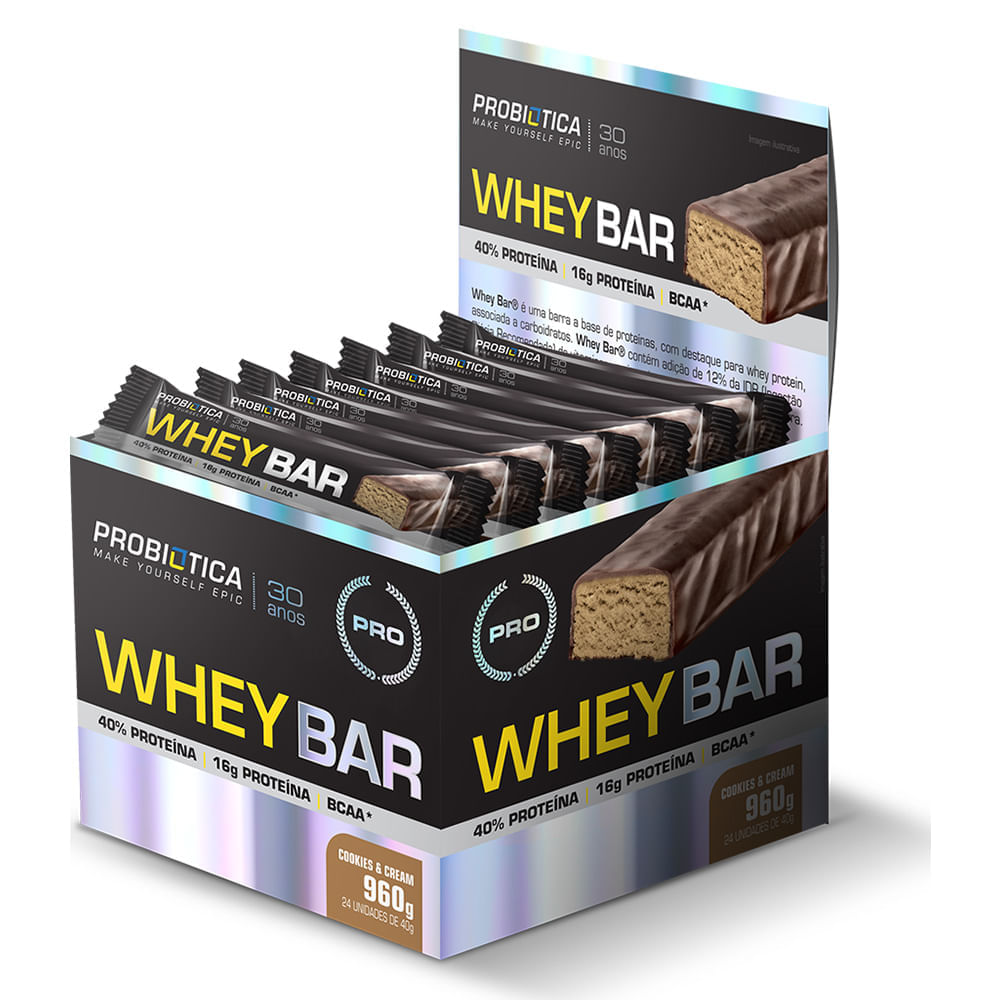 Miniatura Whey Bar Probiótica Cookies 40g