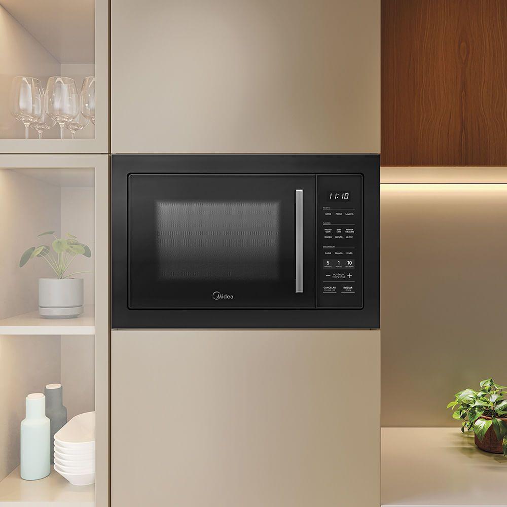 Miniatura Micro-ondas De Embutir 35L Touch Preto Midea MGB35T2 220V