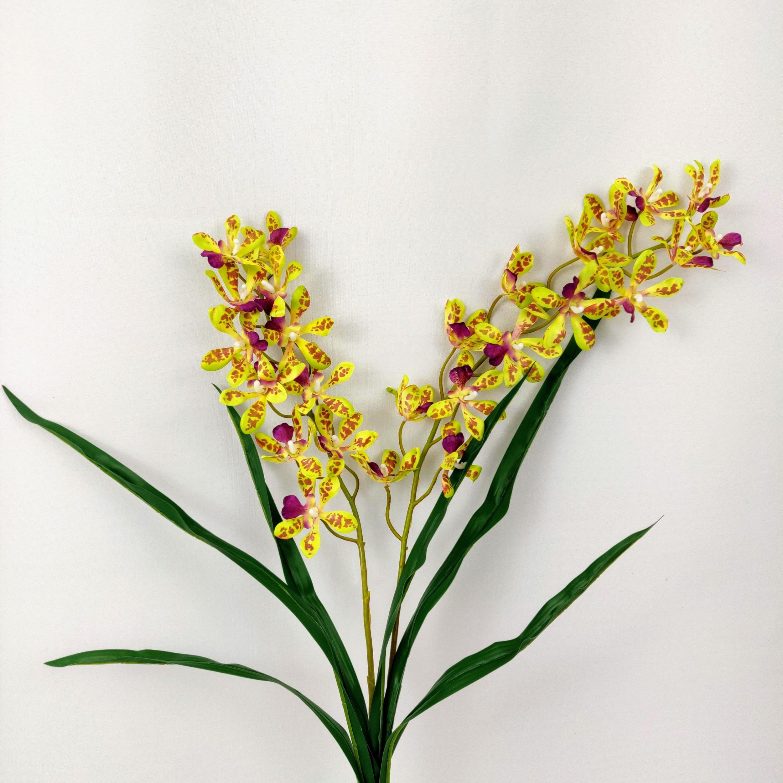 Orquidea Oncidium Verde Planta Artificial 77X37Cm 2 Hastes