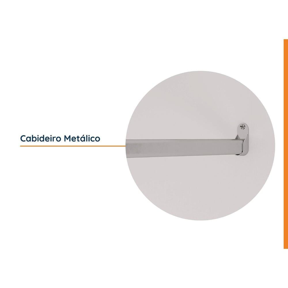 Miniatura Guarda Roupa Modulado de Canto 6 Portas 3 Peças Hera Cabecasa Madeiramadeira Branco Geada/Louro/Preto