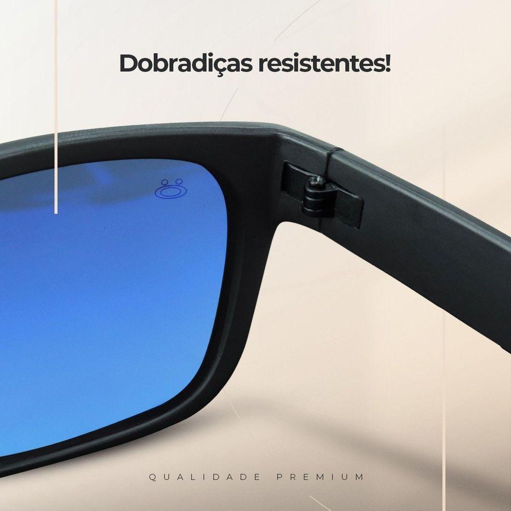 Miniatura Oculos De Sol Proteção Uv Emborrachado Masculino Verao Praia Moda Masculina Casual Lente Azul