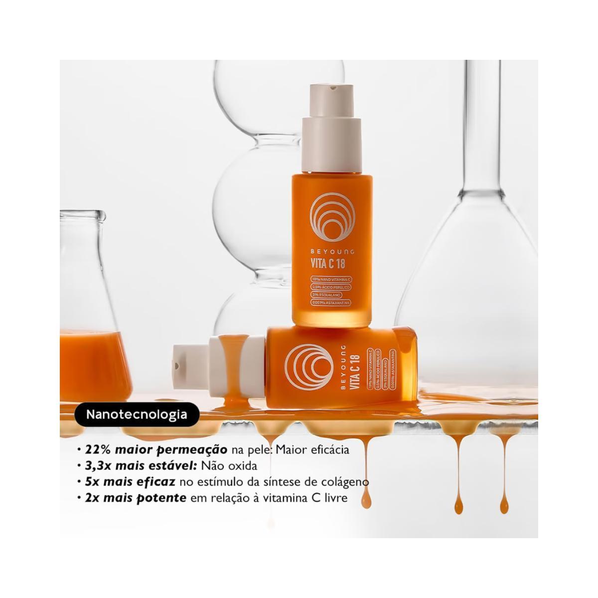 Miniatura Beyoung Vita C 18% De Nano Vitamina C 3% Esqualano Sérum 30M
