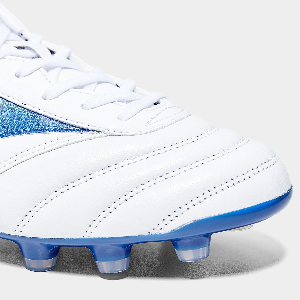 Chuteira Campo Mizuno Morelia II Pro Unissex Branco+Azul - 38