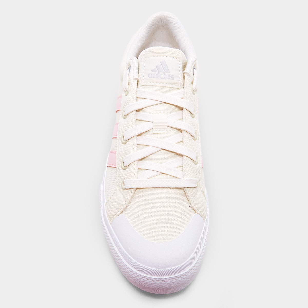 Miniatura Tênis Adidas Brava Platform Feminino Branco+Rosa - 34