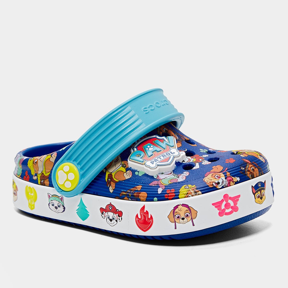 Miniatura Crocs Infantil Paw Patrol Off Court Clg T Menino Azul - 22