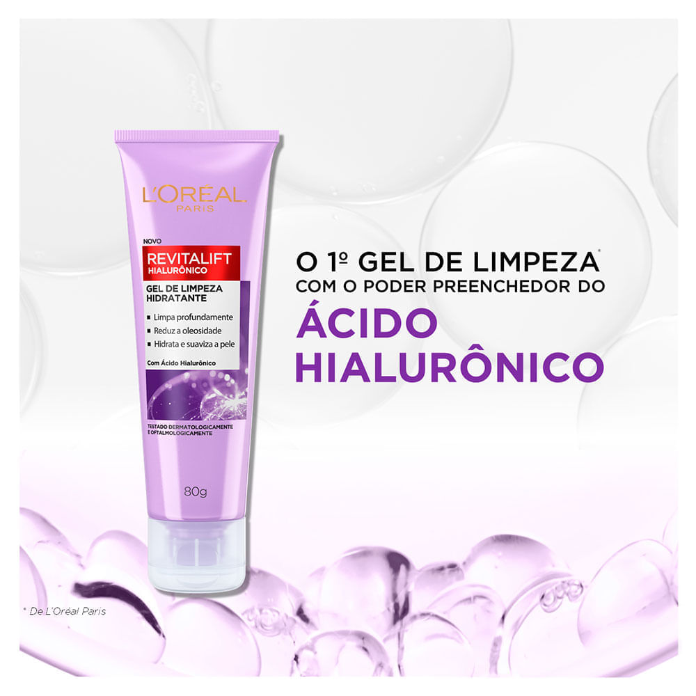 Miniatura Gel Limpeza Loreal Revitalift Hialurônico 80g Gel Limpeza Loreal Revitalift Hialurônico 80g