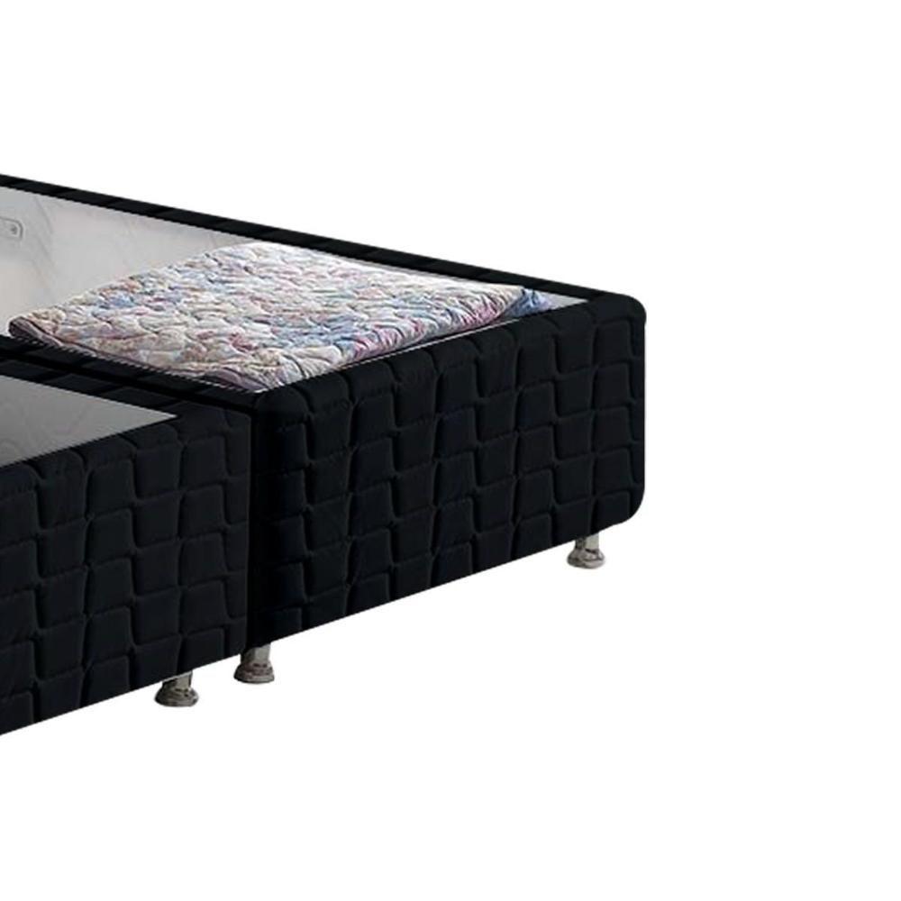 Miniatura Cama Box Baú Queen Bordado Black (158x198x35) - Anjos