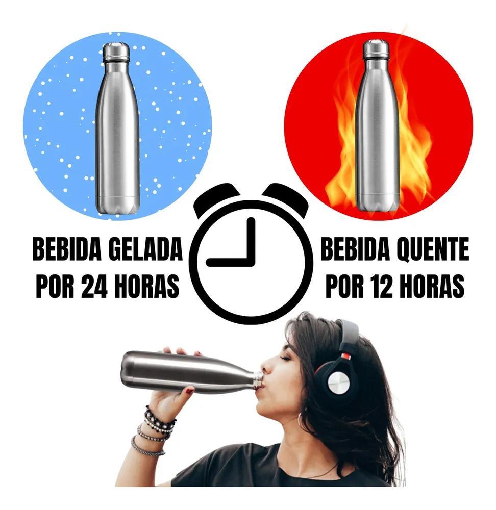 Vittak Garrafa Térmica 1 Litro Aço Inox Água Gelada Garantid