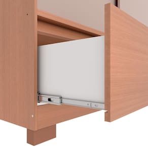 Guarda-Roupa Bartira Monza com 3 Portas de Correr e 3 Gavetas - 199,8cm de largura Avelã e Capuccino