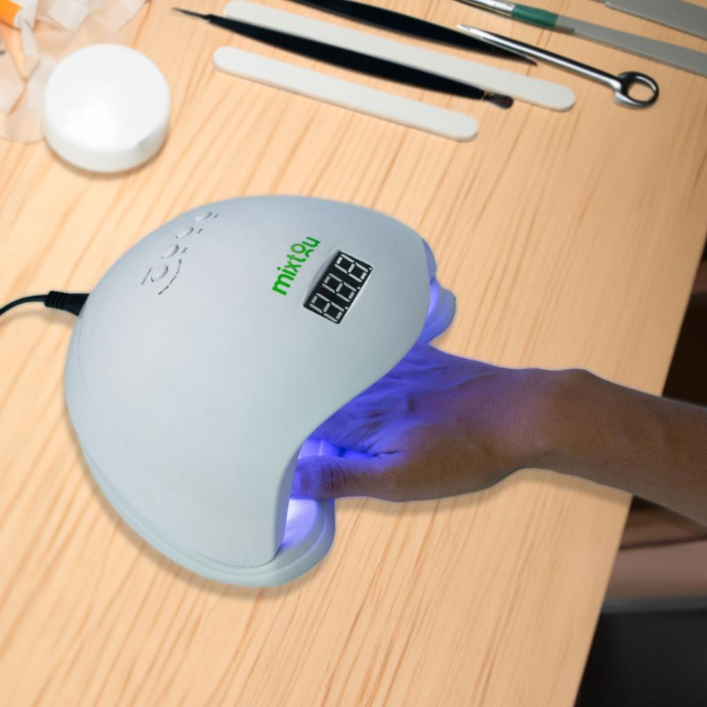 Cabine Led/Uv Bivolt Unhas Profissional Seca Gel Cor Branco