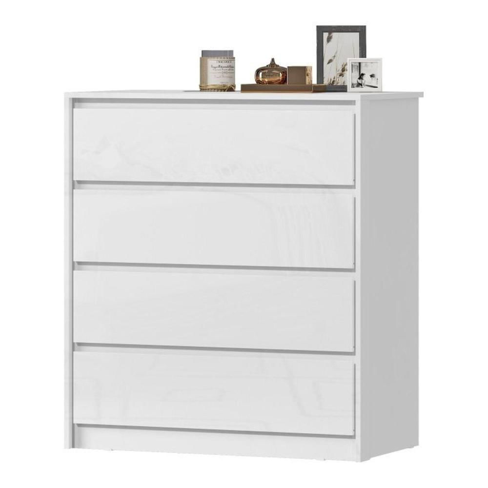 Miniatura Conjunto Guarda-Roupa 6 portas Toledo e Cômoda Carla 4 Gavetas Branco