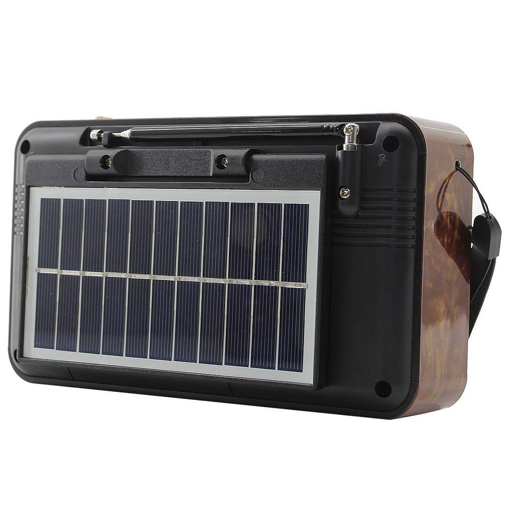 Caixa De Som Bluetooth Com Painel Solar Rádio Fm El522 Preto