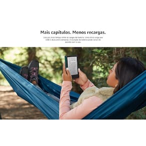 Miniatura E-Reader Kindle 11ª Geração Amazon com 16GB, Luz integrada e Wi-Fi - Preto