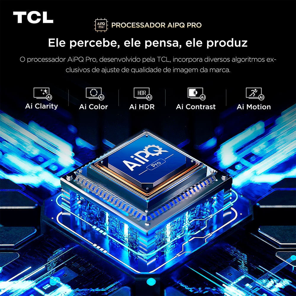 Smart TV TCL QD-Mini LED 4K 75" Polegadas com Google Assistente, Dolby Vision IQ e Wi-Fi - 75C7K Bivolt