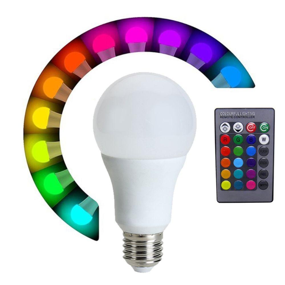 Miniatura Lâmpada Led Rgb Com Controle Remoto E27 Bivolt